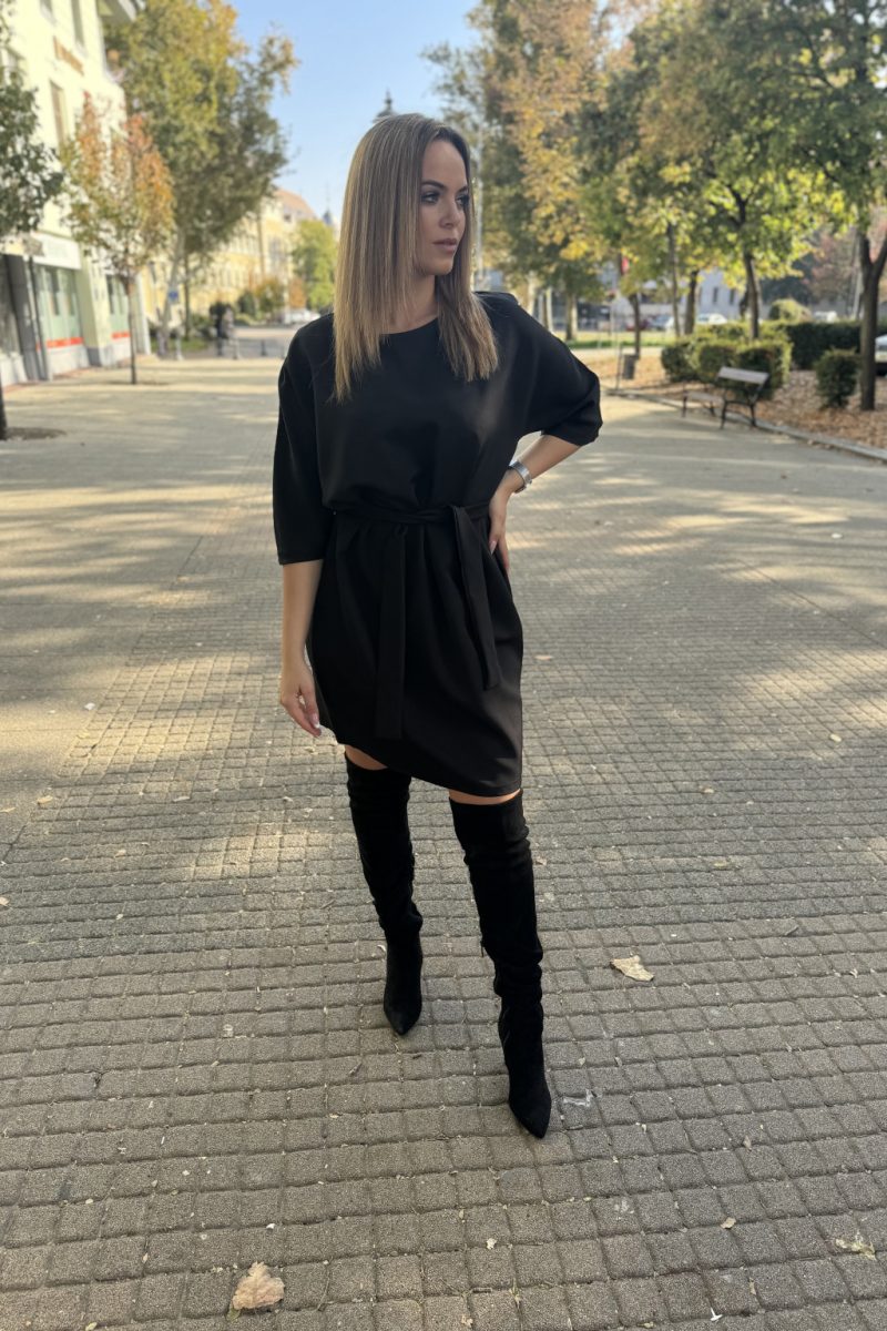 Dressimo elől megkötős ruha  – fekete