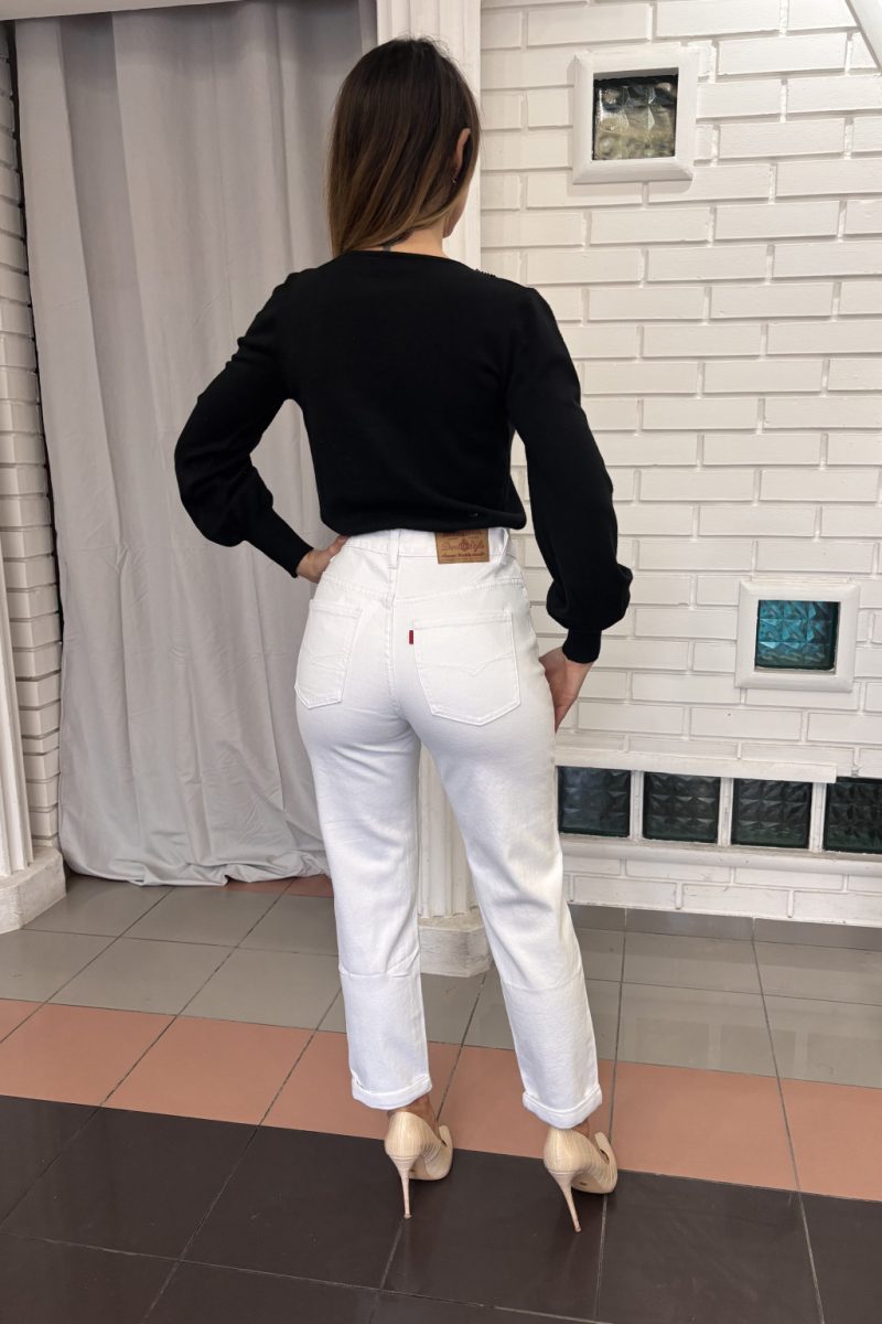 Monaco high-rise mom jeans – fehér