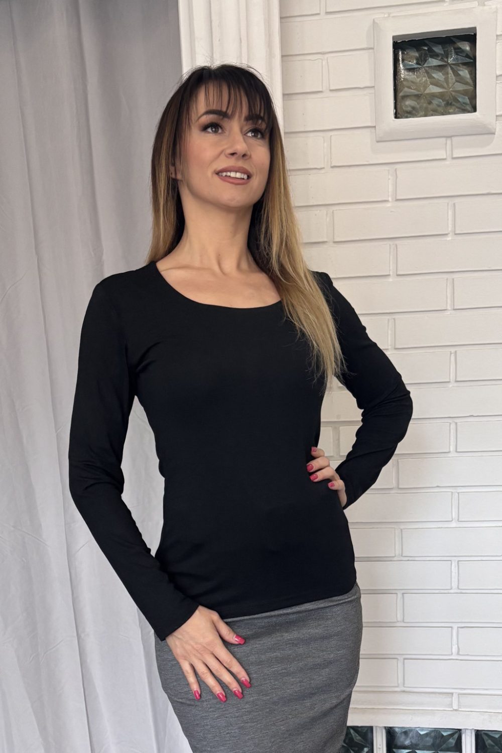 Rome Essential basic felső – fekete