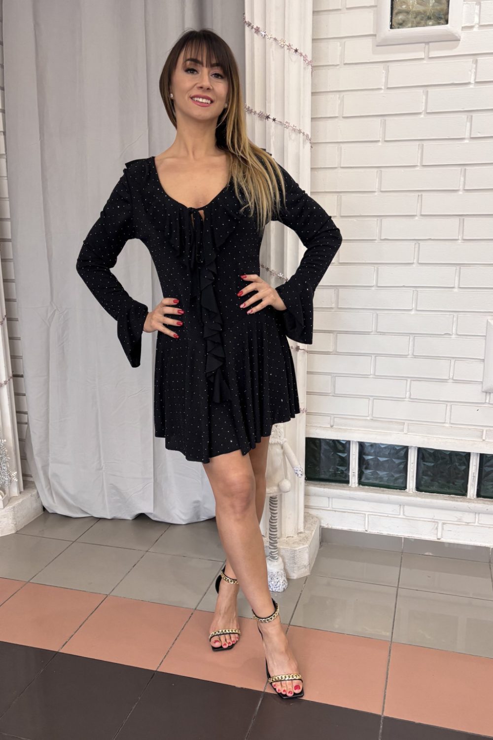 Black Dotted Muse ruha – fekete