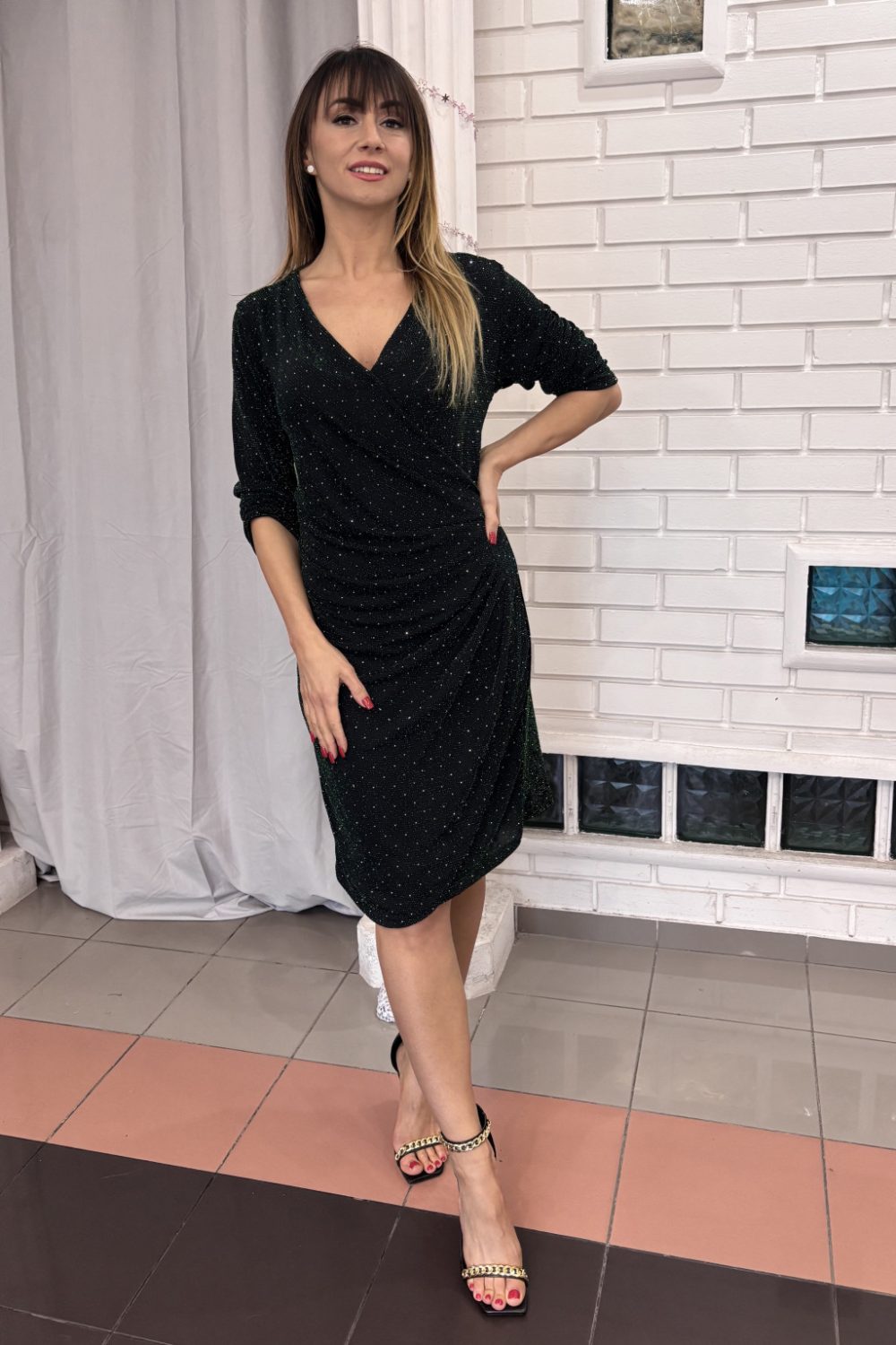 Emerald Starlight ruha – mélyzöld