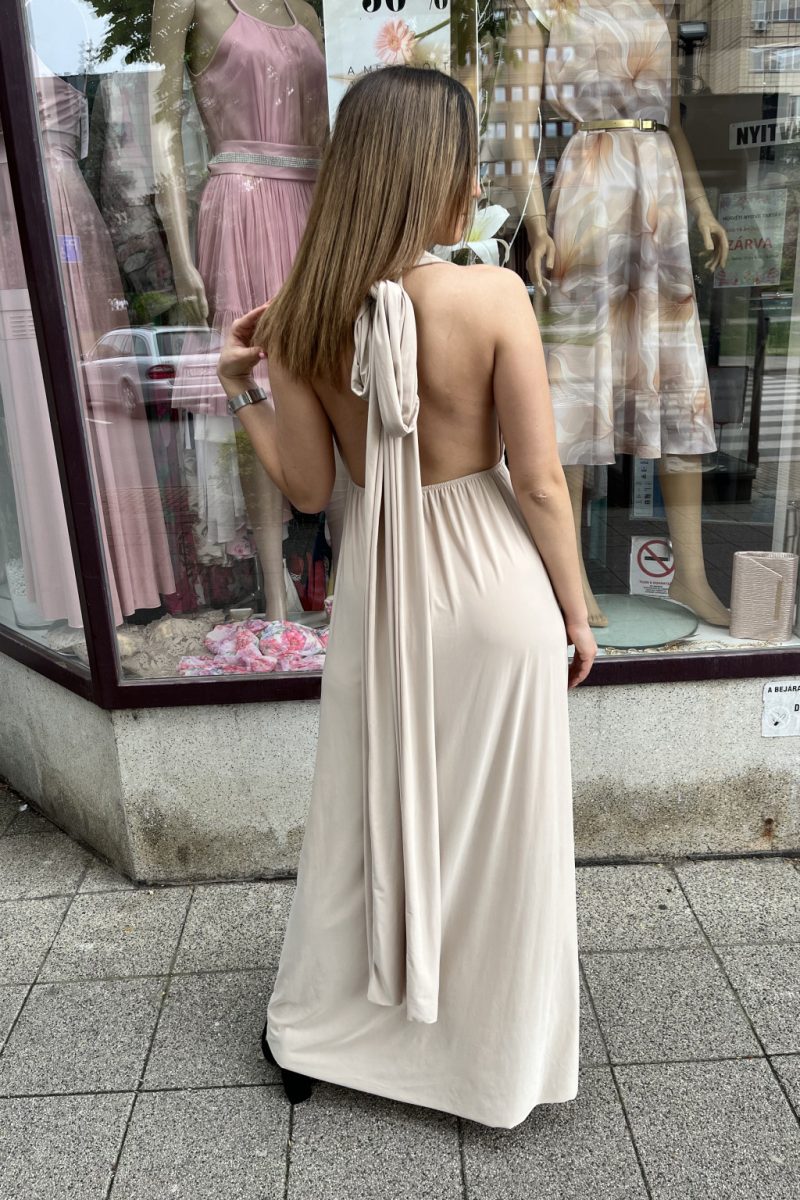 Renee átlapolt maxi ruha – bézs