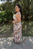 Stella pántos maxi ruha - virágmintás