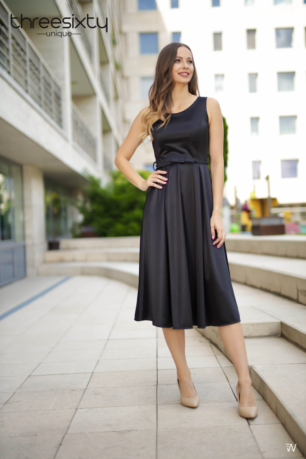 Caitlyn maxi ruha masnis övvel  – fekete